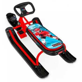 Снегокат никатимка спорт 5 детский хоккей красный каркас тс5/x2