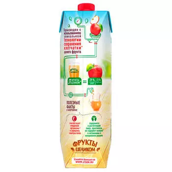 Сок J7 0,97л фрукты целиком яблоко с мякотью тетра-пак