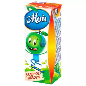Сок Мой 0,2л зеленое яблоко осветленный тетра-пак