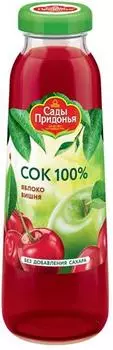 Сок сады придонья 0,3л яблоко вишня ст/б