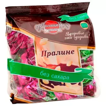 Конфеты пралине горькое с фруктозой 180г