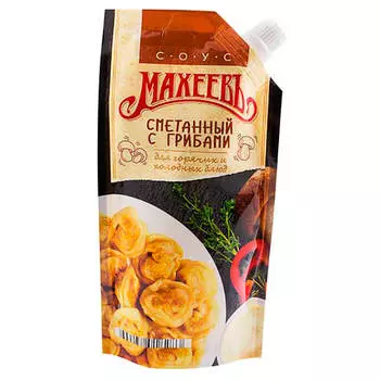 Соус Махеевъ 200г сметанный с грибами дой-пак