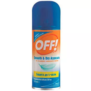 Спрей офф 100мл от комаров,слепней и мошек эффект сухого аэрозоля