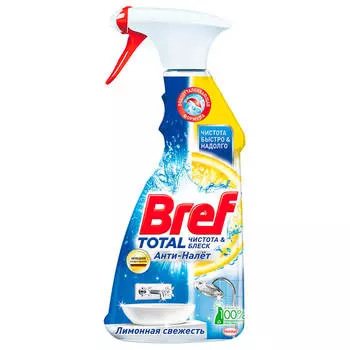 Средство чистящее Bref тотал 500 мл для сантехники анти-налет лимонная свежесть
