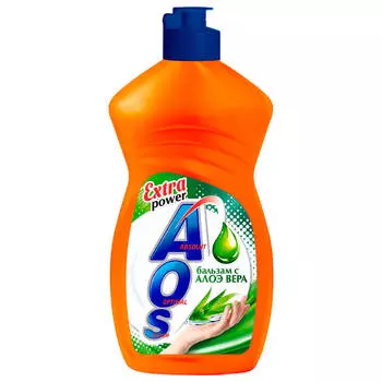 Средство для мытья посуды AOS 450г бальзам алоэ-вера