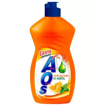 Средство для мытья посуды AOS 450г апельсин и мята
