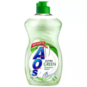Средство для мытья посуды AOS 450г Ultra Green