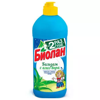 Средство для мытья посуды Биолан 450г бальзам с алоэ вера