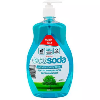 Средство для мытья посуды EcoSoda 1л бальзам быстросмываемый