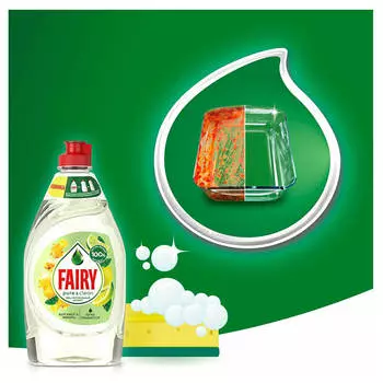 Средство для мытья посуды фейри 450 мл пьюр энд клин бергамот и имбирь
