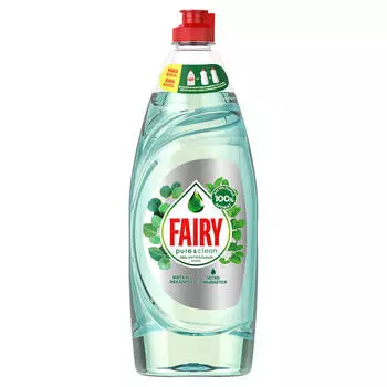Средство для мытья посуды Fairy 650мл Pure and Clean мята и эквалипт