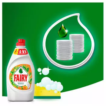 Средство для мытья посуды Fairy 900мл апельсин и лимонник
