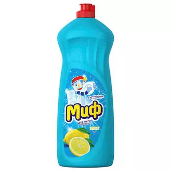 Средство для мытья посуды Миф 1л лимонная свежесть