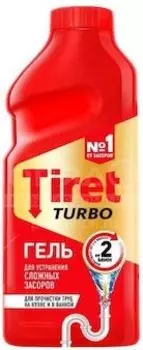 Средство для прочистки труб Tiret 200 мл гелья для удаления засоров
