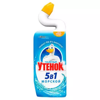 Средство для туалета Туалетный Утенок 500мл 5в1 морской