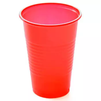 Стакан 200мл 12шт красный
