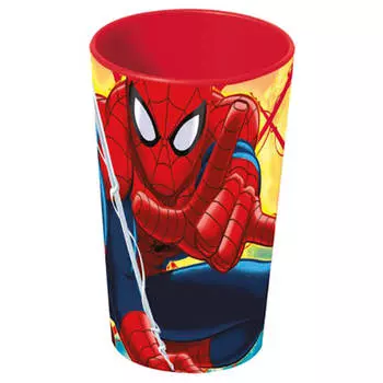 Стакан 350мл Человек-паук красная паутина пластик