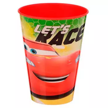 Стакан 430мл тачки грани гонок пластик 265165