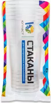 Стакан 500 мл 6 шт прозрачный юпласт