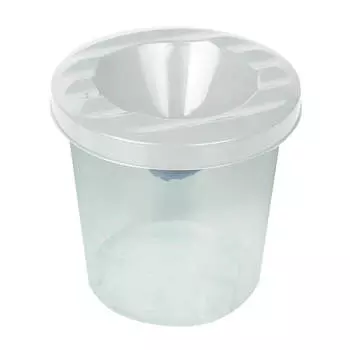 Стакан-непроливайка пифагор белый прозрачный 191309