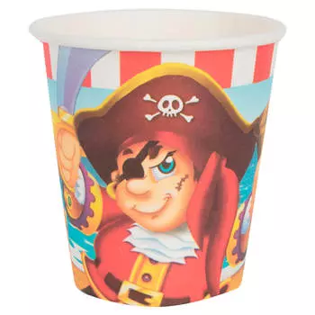 Стаканы бумажные веселый пират 6шт 200мл
