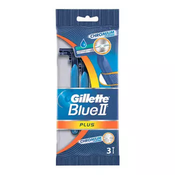 Станок Gillette Blue II плюс 3шт муж одноразовый