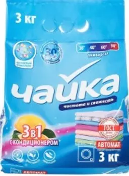 Стиральный порошок чайка 3 кг автомат 3 в1