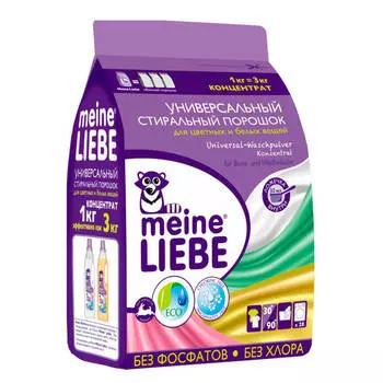 Стиральный порошок Meine Liebe 1кг универсальный концентрат