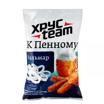 Сухарики Хрусteam к пиву 90г кальмар