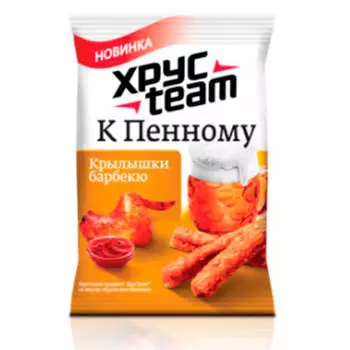 Сухарики Хрусteam к пиву 90г крылышки барбекю