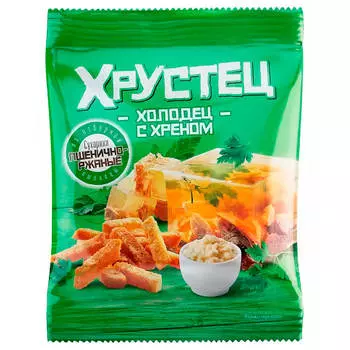 Сухарики Хрустец 130г со вкусом холодец с хреном