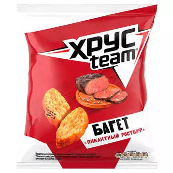 Сухарики Хрустим багет 45г пикантный ростбиф