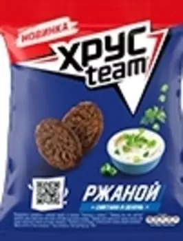 Сухарики хрустим ржаные 100 г сметана зелень