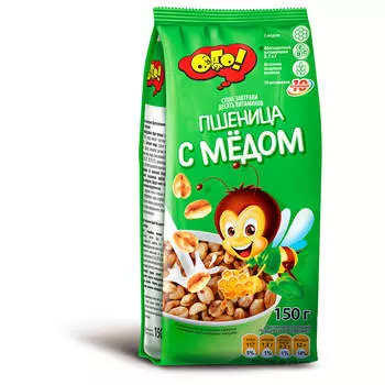 Сухой завтрак ОГО! 150 пшеница с медом