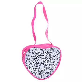 Сумка для раскрашивания бондибон сердечко 16.5 х14 х6см вв1795