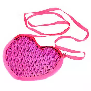 Сумка сердечко розовая 1143