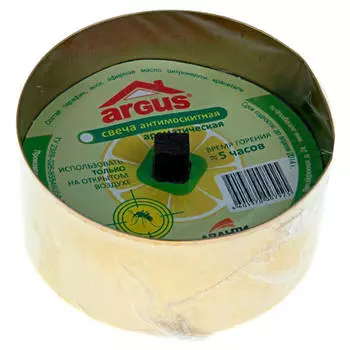 Свеча аргус антимоскитная ароматическая ж/б