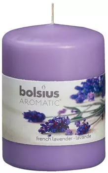 Свеча ароматическая столбик лаванда 80х60