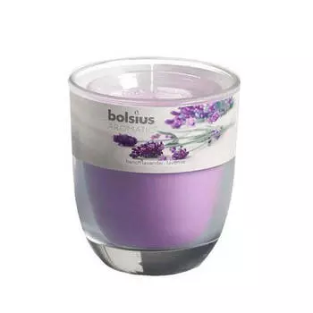 Свеча ароматическая в стакане лаванда 80х70