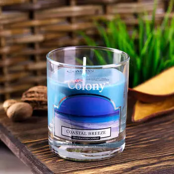 Свеча ароматическая в стакане тропический бриз 80х70