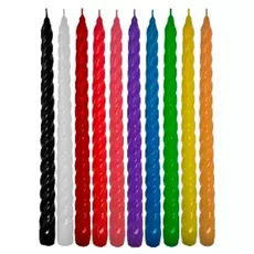 Свеча Европа витая 24,5см зеленая в00-04