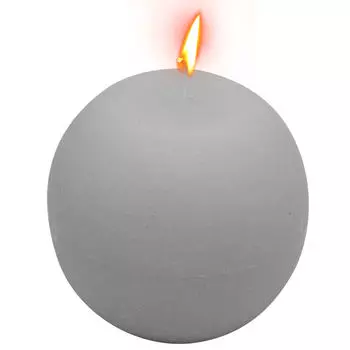 Свеча шар Save&amp;Soft рустик 8см серый