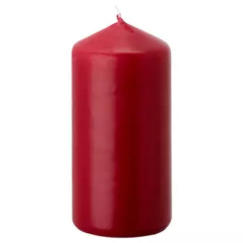 Свеча Столб 12см красная