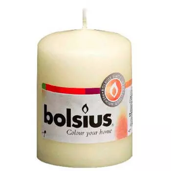 Свеча столбик кремовая 80*50