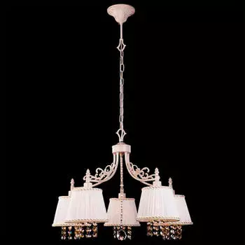 Светильник хрусталь 22803/5 белый с золотом