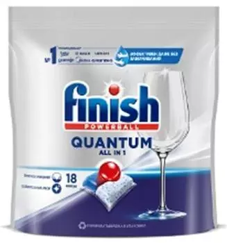 Таблетки для посудомоечных машин Finish квантум 18 шт