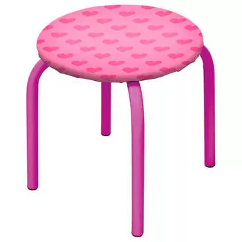 Табурет с сердечками на розовом тм/2