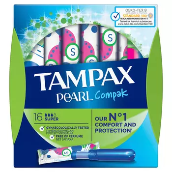 Тампоны Tampax 16шт перл компакт супер с аппликатором