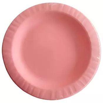 Тарелка 18см 6шт кукурузный крахмал розовая