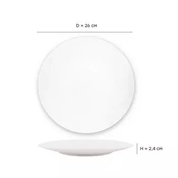 Тарелка 26см обеденная Via by R&amp;B фарфор 89066